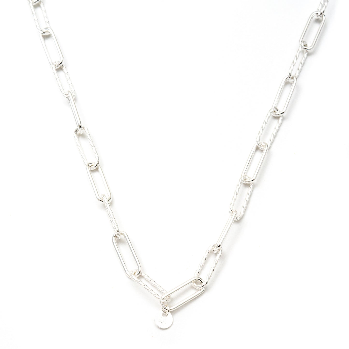 Paperclip Pave Necklace