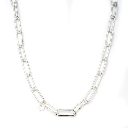 Paperclip Pave Necklace